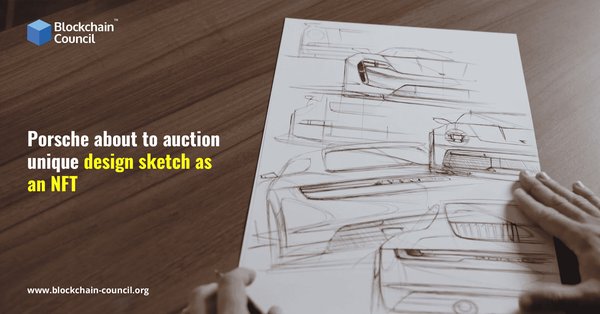 Porsche about to auction unique design sketch as an NFT