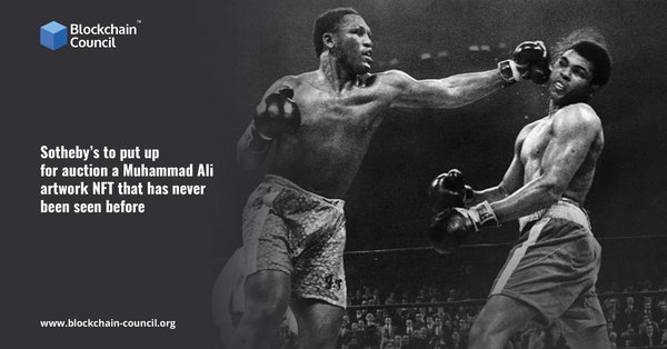 Sotheby’s to put up for auction a Muhammad Ali artwork NFT that has never been seen before