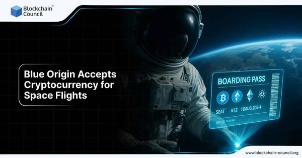 Blue Origin Accepts Cryptocurrency for Space Flights → "Blue Origin Takes Crypto for Space Travel"