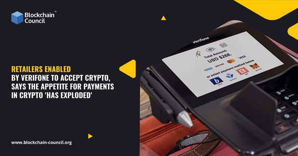 Retailers Enabled By Verifone to Accept Crypto, Says The Appetite for Payments In Crypto ‘Has Exploded’