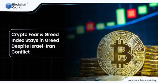 Crypto Fear & Greed Index Stays in Greed Despite Israel-Iran Conflict