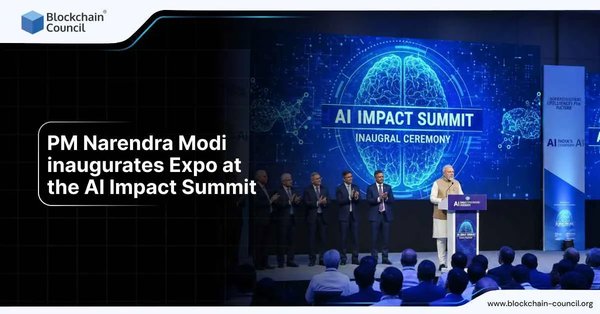 PM Narendra Modi inaugurates Expo at the AI Impact Summit 2026