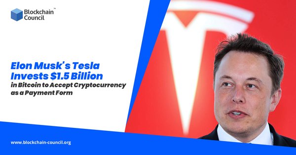 Elon Musk's Tesla Invests $1.5 Billion in Bitcoin to Accept Cryptocurrency as a Payment Form